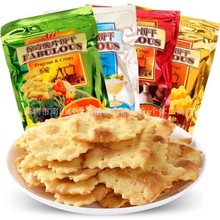 批发Aji食品惊奇脆片优格洋葱味香酥饼干薄脆苏打饼休闲零食 200g