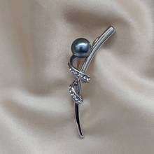 西装配饰胸针高级感小众丝带造型珍珠胸花外套衣饰别针配饰品批发