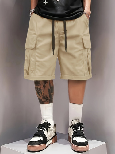 Men's Summer Plus Size Casual Sporty Multifunctional Pocket Shorts Suitable for Outdoor Activities