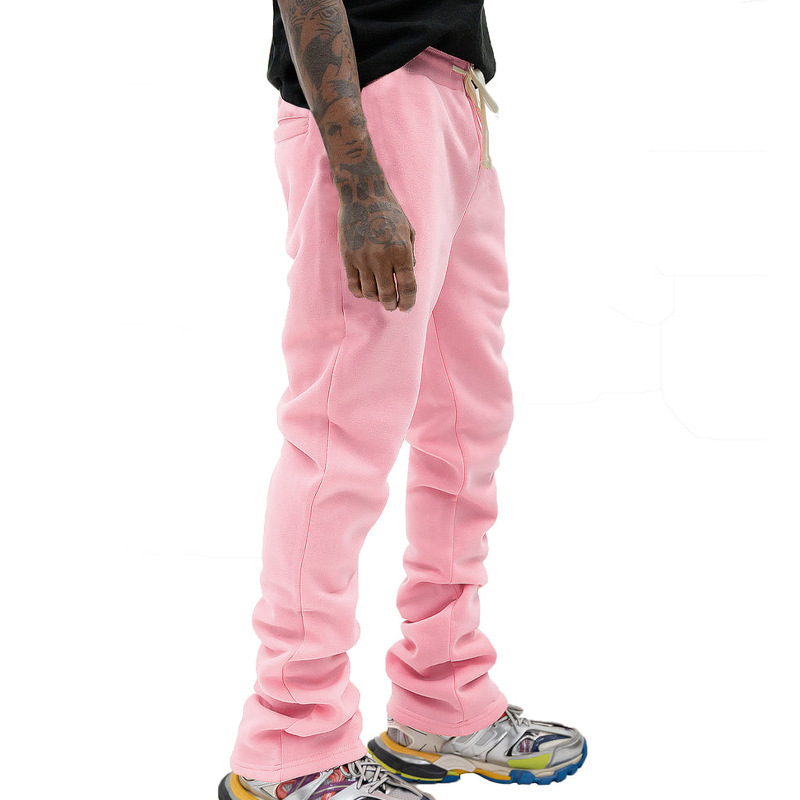 pantaloni casual da uomo 24 Micro pull cord gamba lunga strada americana hip-hop tinta unita_voghion.com