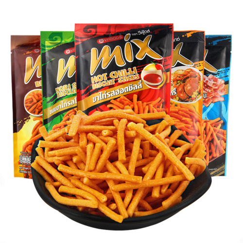 Thailand Imported VFOODS MIX Crispy Strips 75g/60g Multi-Flavor Combination Snack Puffs Office Small Snacks