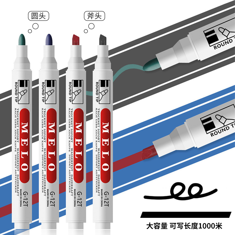 Resistente a la escritura punta de cuchillo marca de cabeza gruesa lápiz de aceite impermeable de gran capacidad logística marca de cabeza grande especial lápiz al por mayor