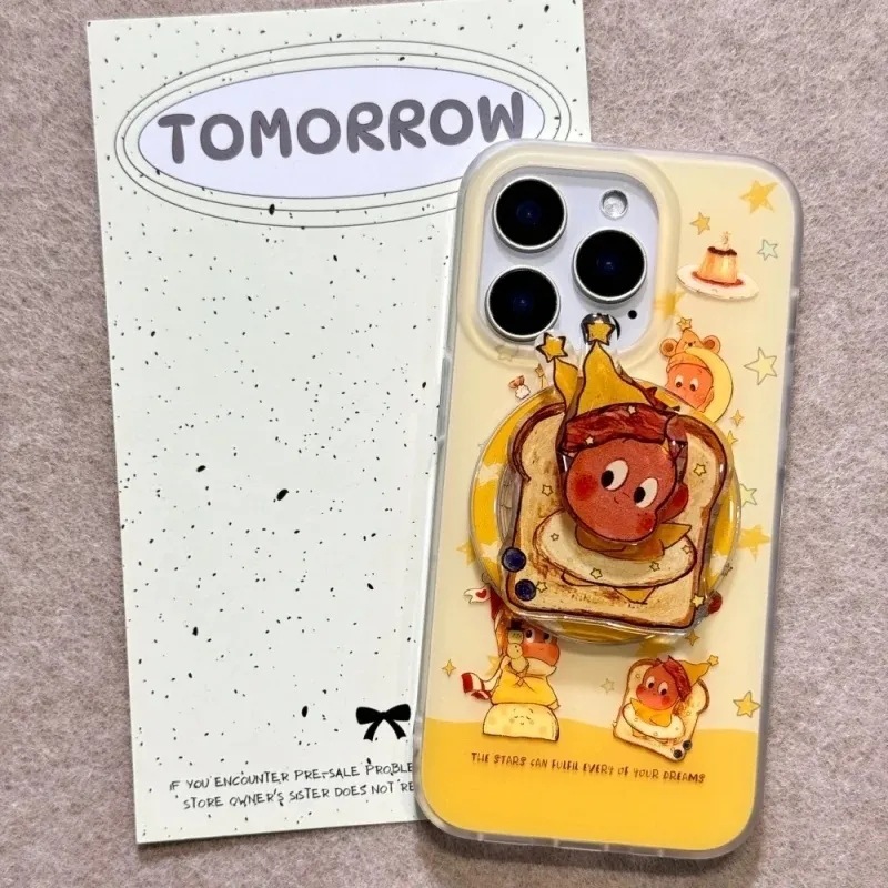 40g Weight Samsung, iPhone Applicable Brands Phone Cases Classification Magnetic Attraction Material Magnetic Attraction Cartoon Spraying Cartoon Style Cute Phone Cases Phone Accessories