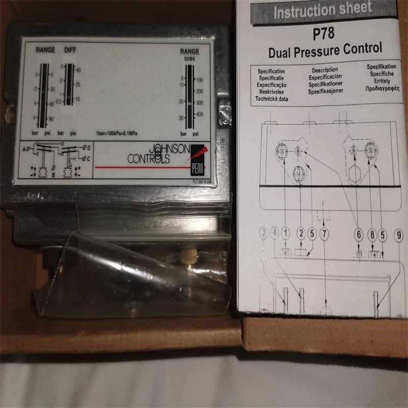 Johnson江森双级压力控制器P78LCA-9300 P78ALA-9351ms-iom3733-0