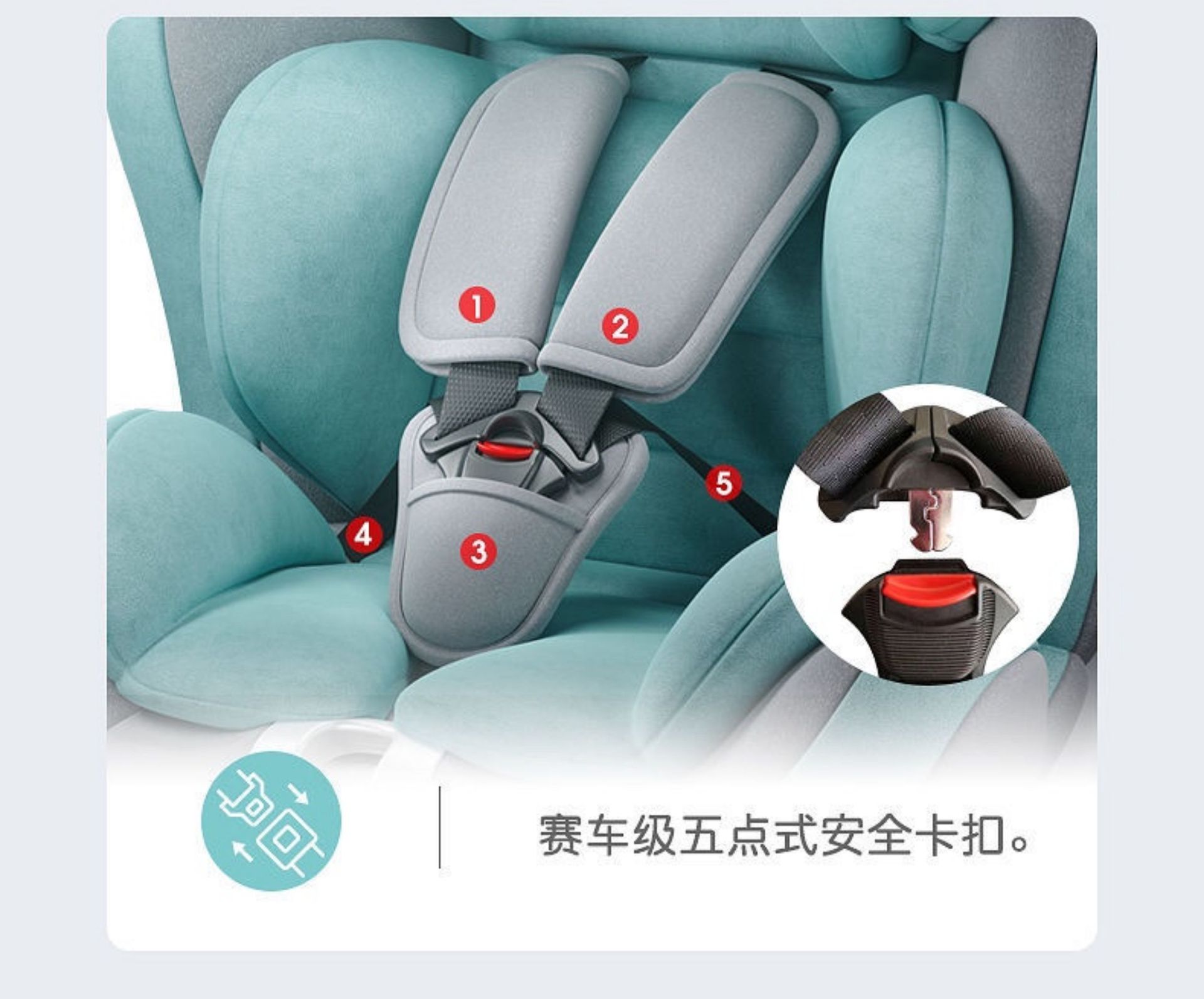 Child Safety Seat Car Baby Car 360 Rotation Simple Portable Seat 0-12 Reclining