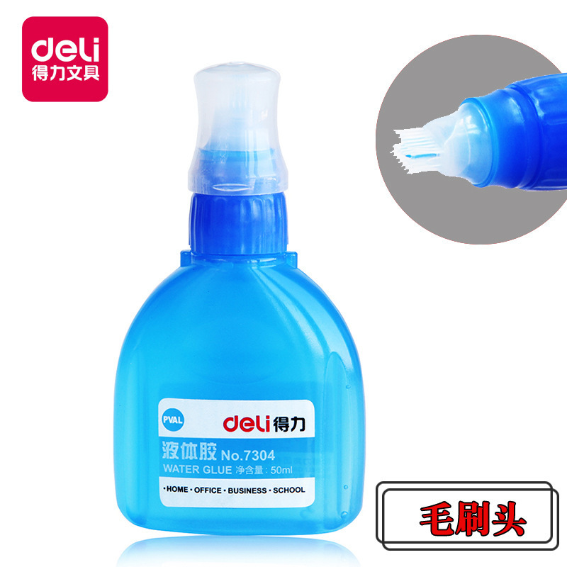 Powerful 7304 Liquid Glue Brush Head 50ml Office-Use Transparent Glue for Students and Children Craft Stationery Wholesale