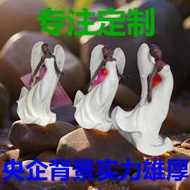 源头厂家定制树脂工艺品摆件贸易天使女孩潮玩手办公仔定做加工