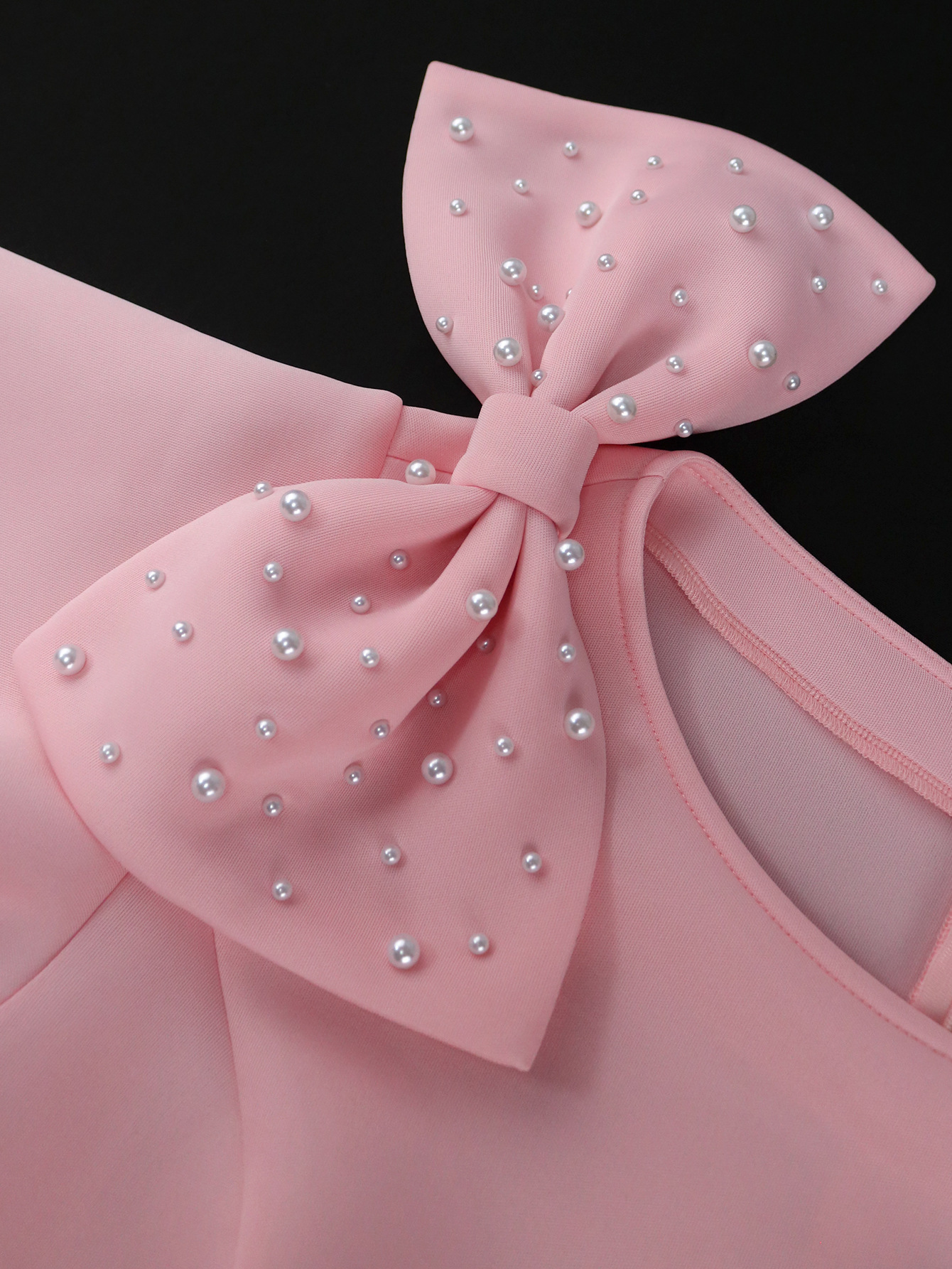 Elegant plus size damklänning med rosett och hög midja_voghion.com