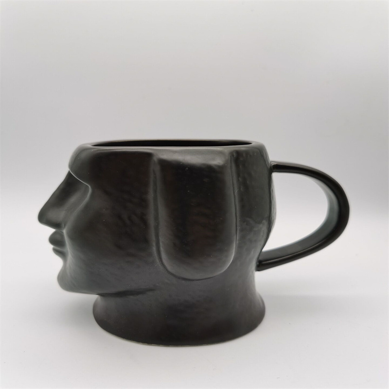 Creative Stone Portrait Coffee Mug Large Capacity Ceramic Cup_voghion.com