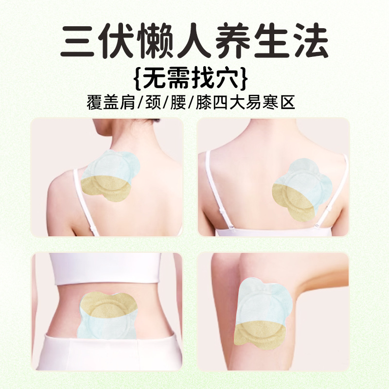 Aiyu 肩と首の温湿布、冷えを和らげる三伏パッチ、肩と首の灸パッチ、大椎首発熱パッチ、エッセンシャルオイル温湿布|undefined