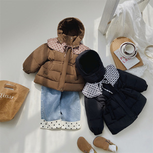 Children's Cold-Proof Clothing 2025 Winter New K-Style Thickeneded Western-Style Kidsren's Clothing Men's and Women's Shawl Warm Jacket