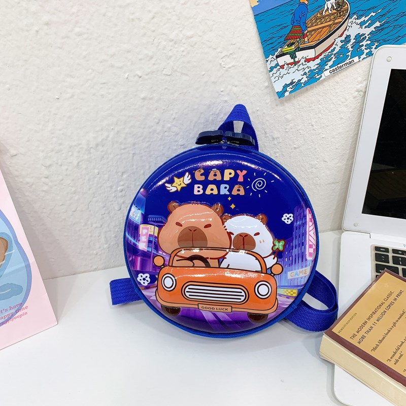 Kindergarten bebé bolsa pequeña de caparazón duro Kapibala mochila para niños y niñas snacks de viaje al aire libre mochila pequeña marea