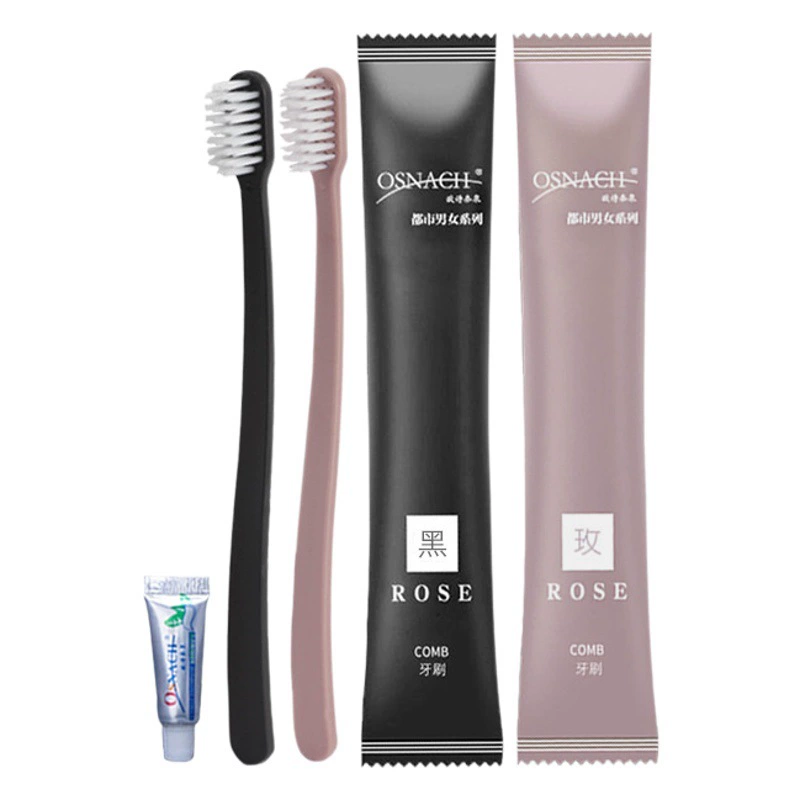 Отель оптом костюм зубной пасты Homestay туалетные принадлежности зубная щетка с мягкой щетиной Star Hotel Одноразовая зубная щетка