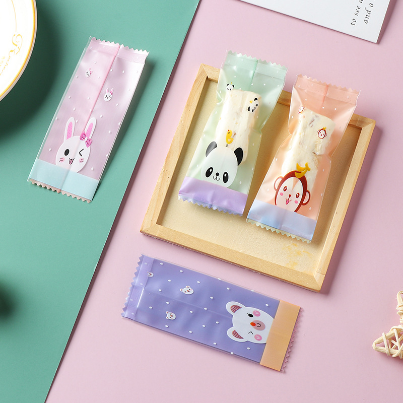 Oro inglés turrón transparente máquina sello bolsa Internet celebridad luz lujo toffee bolsa de embalaje Navidad café bolsa de caramelo