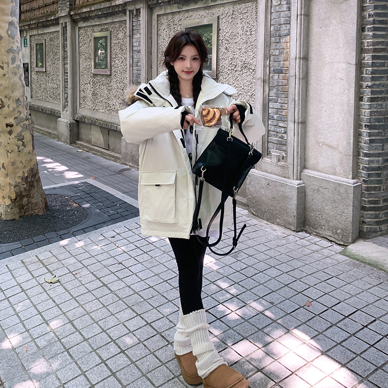 2024 nuevo invierno plumón chaqueta de algodón de invierno para mujeres largas inns herramientas de algodón de los estudiantes chaqueta de algodón de abrigo grueso image 7