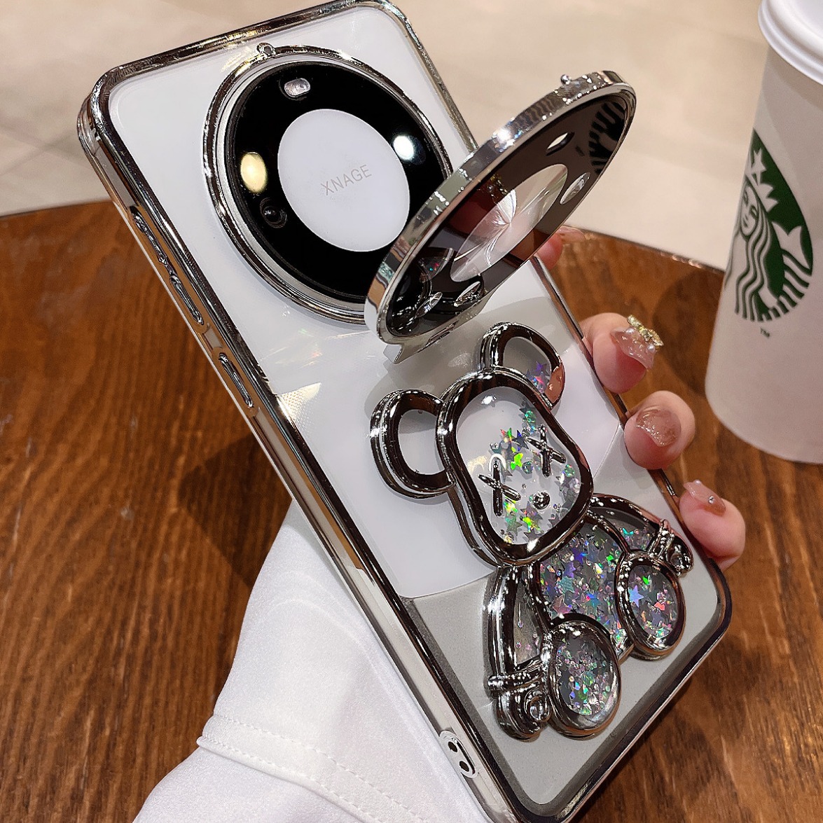 El nuevo soporte de lente abatible Huawei Mate60Pro del oso de arenas movedizas es adecuado para Huawei Mate60 para hombres y mujeres