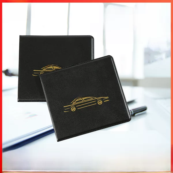 2022 new men's short folding PU fashion logo printing card holder business Classic card holder wallet