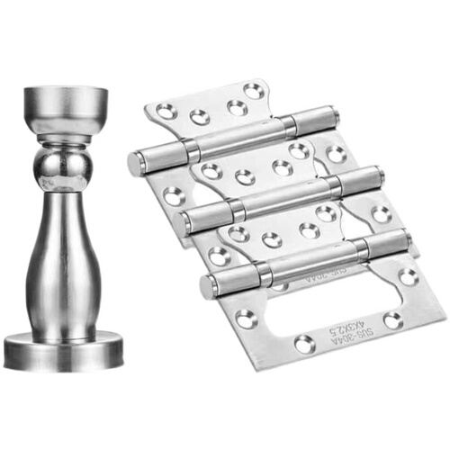 304 stainless steel set hinge door suction door 4-inch silent mother-in-law hinge blister packaging 3 plus 1 hinge folding