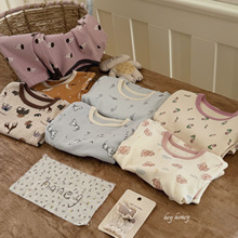 大小卷纯棉儿童家居服25秋冬男宝女宝舒绒棉秋衣秋裤卡通印花睡衣