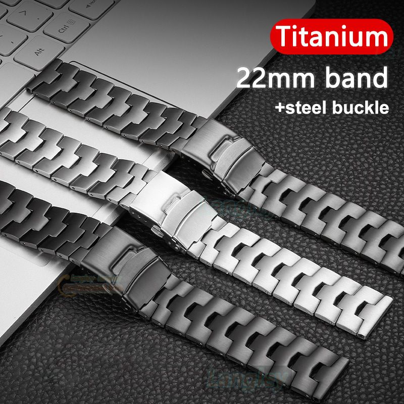 Titanium alloy for Huawei Samsung watch GT3 GT2 Pro Oracle titanium alloy safety buckle 22mm strap Titanium alloy for Huawei Samsung watch GT3 GT2 Pro Oracle titanium alloy safety buckle 22mm strap