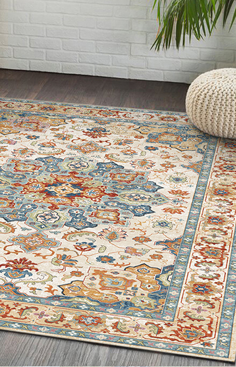 波斯客厅地毯,复古民族风地毯,欧美地毯,波西米亚卧室床边毯,条纹地毯