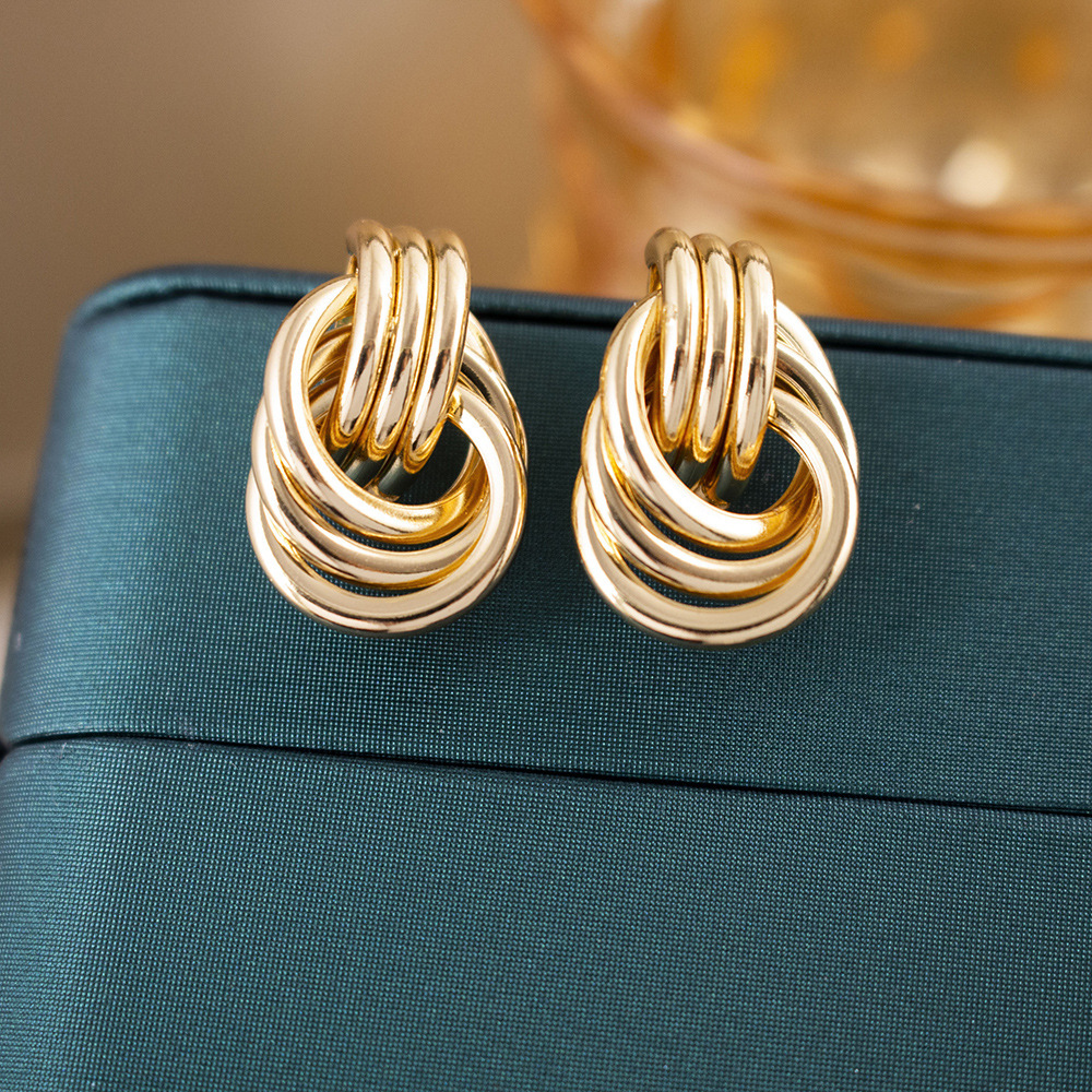 22# Multi-layer geometric earrings