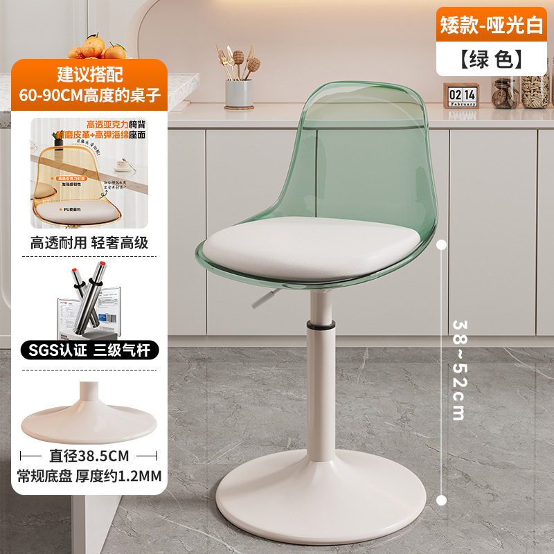Green transparent white base and white low plate