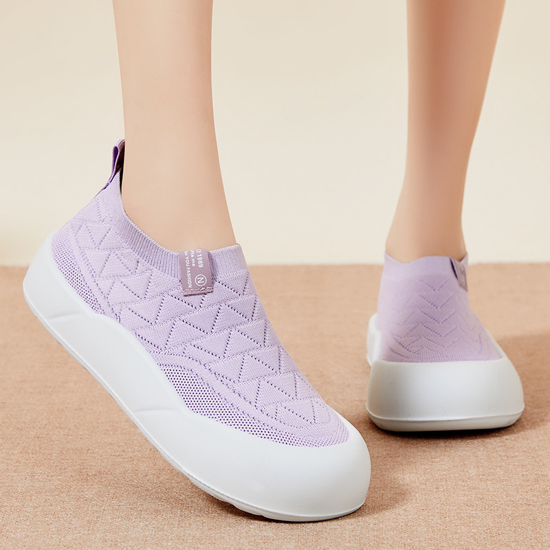 Zapatos de mujer nuevos zapatos de enfermería transpirables de verano zapatos casuales suaves simples zapatos de mujer de color sólido zapatos de suela gruesa zapatos de mujer