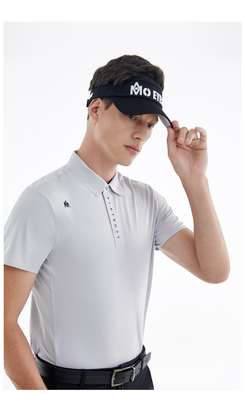 Áo thun thể thao nam ngắn tay chơi golf co giãn cao mềm mại thoáng khí — M23YF001-Đen, M23YF001-màu xám, M23YF001-màu trắng chi tiết 8