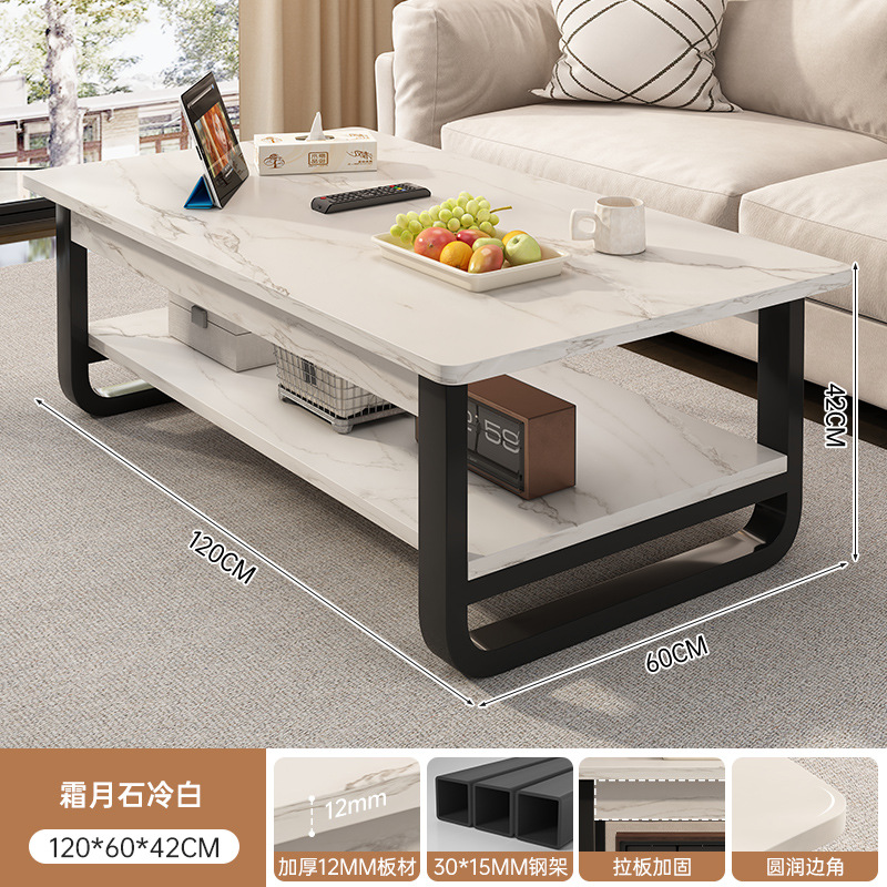 [두꺼운 30*15MM 스틸 프레임] 120CM 프로스트 문 스톤 콜드 컬러 + 블랙 프레임