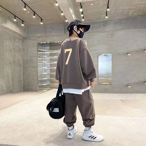 Boys' Spring Sports Suit  New Children's Clothing Spring and Autumn Style for Middle and Large Children to Hit the Street Spring Handsome Boy Trend