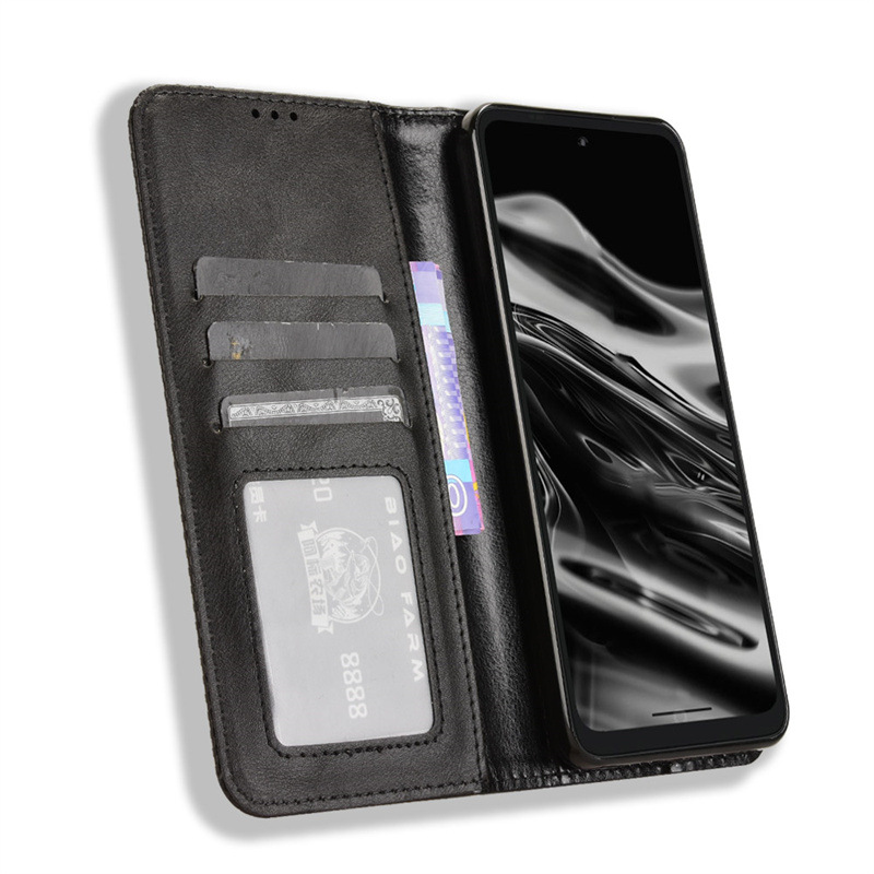 Retro Magnetic Wallet Flip Case For Xreal Beam Pro Protective_voghion.com