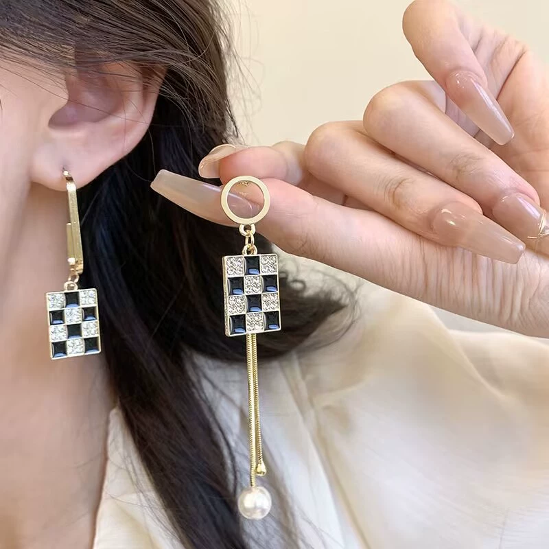 Серьги, ретро серебряная игла из жемчуга, стиль высшего качества, французский стиль, глаз змеи