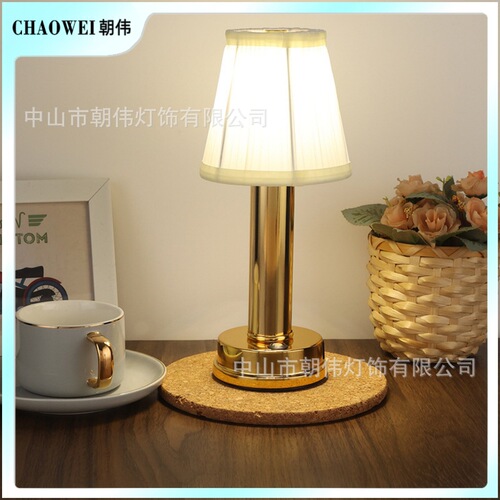 Cross-border Internet celebrity lamp bedside atmosphere lamp bedroom simple fabric table lamp creative decoration light luxury night light