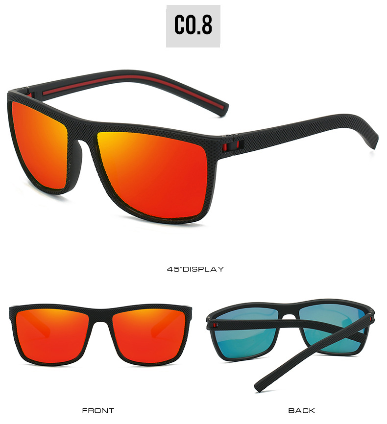 60g Weight Full Frame Glasses Structure Sunglasses Classification Tac, UV400 Protection Lens Material Square Glasses Style Outdoor Occasion Geometric Pattern All Seasons Season Unisex Gender Casual Style Grey, Black Color Casual Geometric Tac UV400 Protection Square Full Frame Men's Sunglasses 12