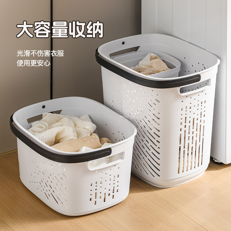 洗濯かご家庭用汚れた服収納かご洗濯かご浴室洗濯かごトイレに服の神器収納かごを置く|undefined
