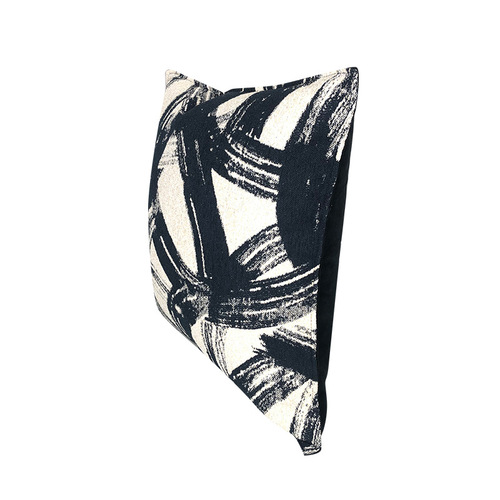 New Ins-style black and white animal print shaggy sofa cushion cover for bedroom sample room square throw pillow