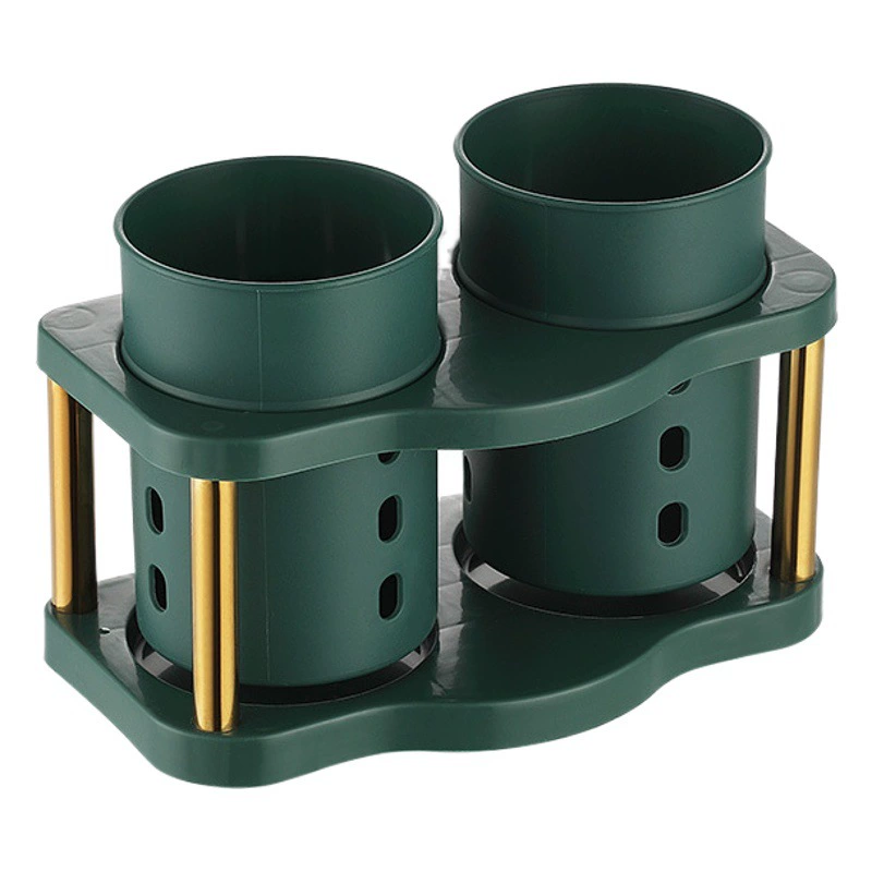 Держатель для палочек для еды с двойной клеткой, новый противоскользящий и термостойкий настольный органайзер для хранения, оптом, простой и удобный.