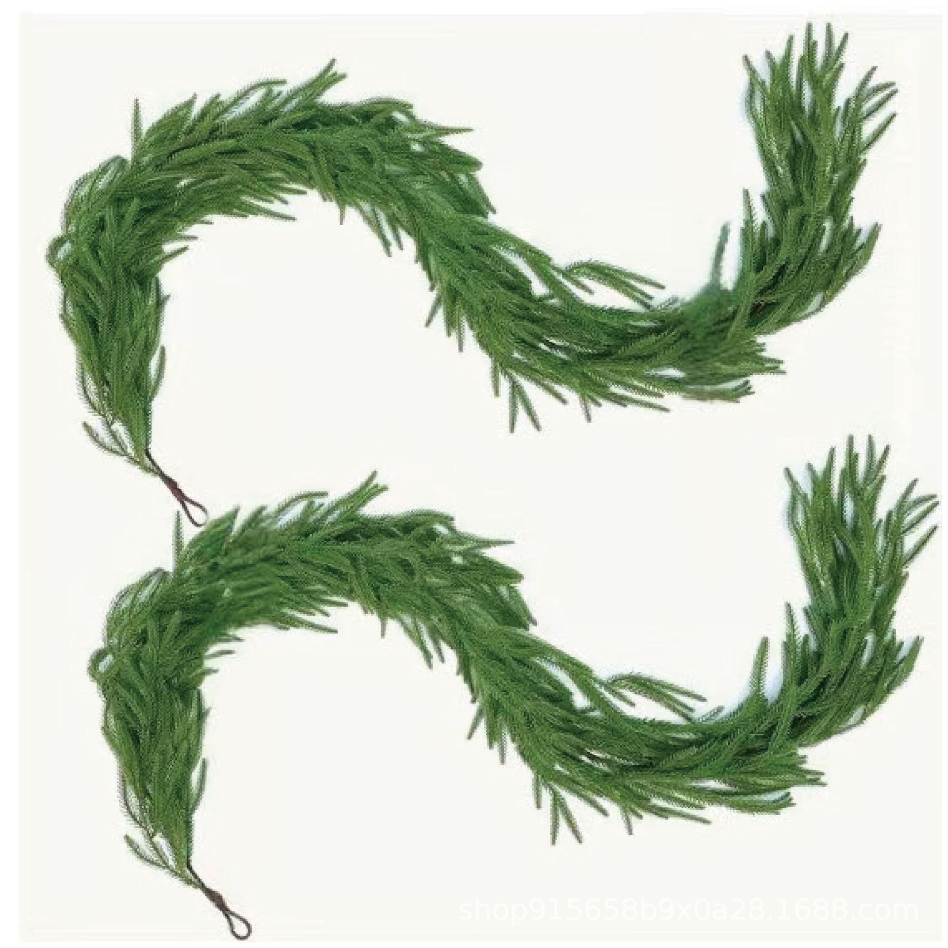 Cross-Border Amazon Original Hot Model Mino Fuk Pine Feel Soft Rubber Christmas Rattan Christmas Pine Needle Door Hanging