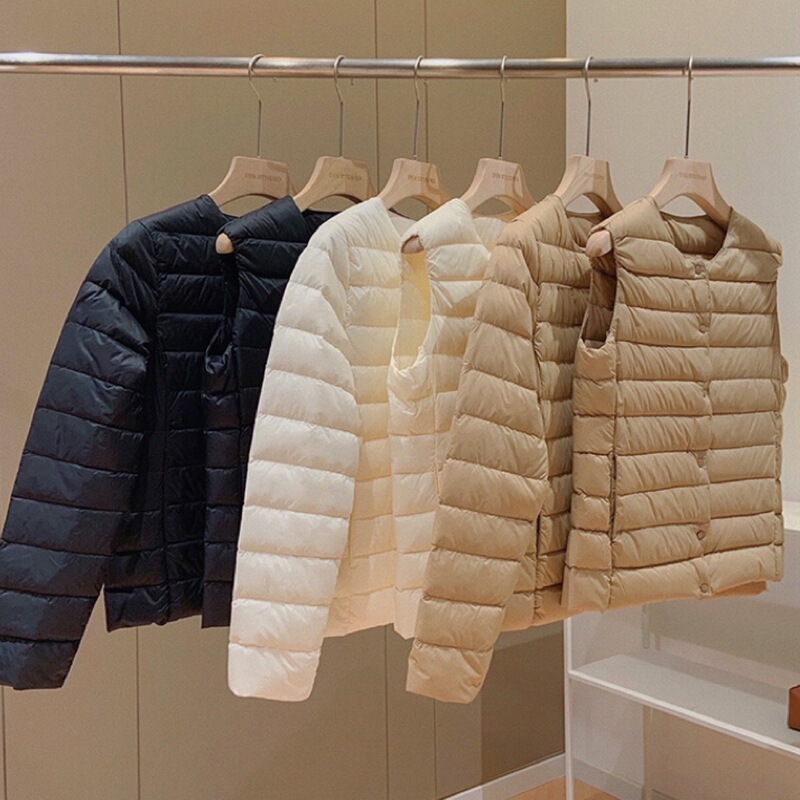 Foreign-style warm and folded into white goose down thin liner down jacket/vest autumn and winter Y1031R