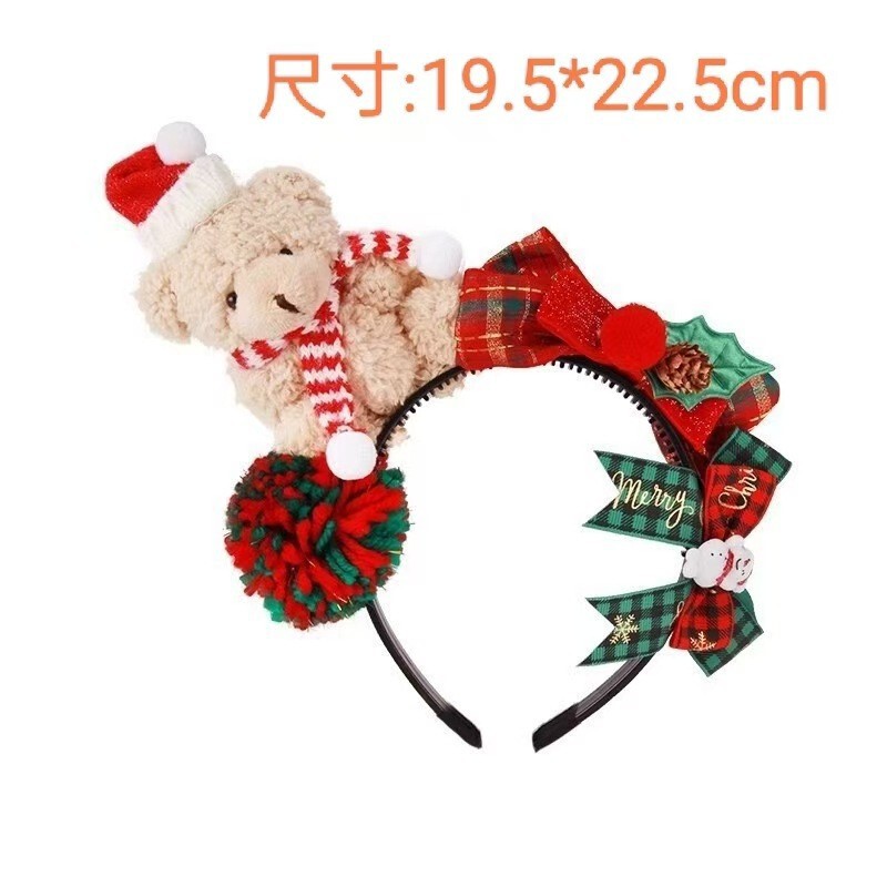 欧米の越境した新型のクリスマスの雪の花のカチューシャのクリスマスツリーの星の色のボールの頭のカチューシャの舞踏会のパーティーは道具を装います。|undefined