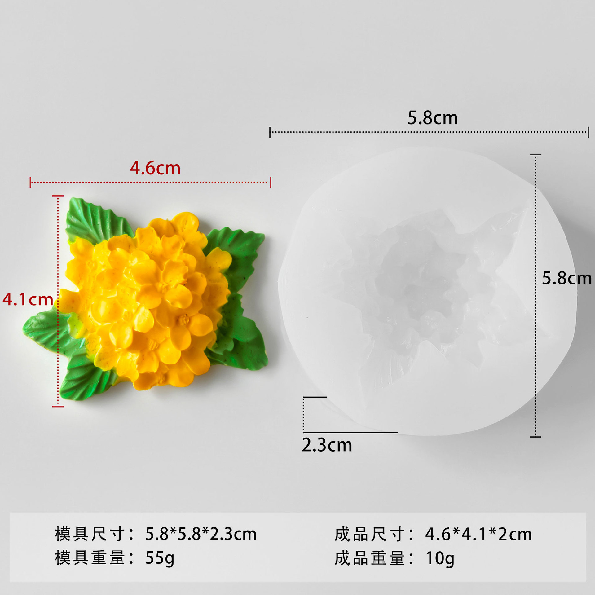 Jiahuimei flor aromaterapia vela molde de silicona DIY pétalo fragancia piedra hecha a mano jabón yeso epoxi herramienta abrasiva