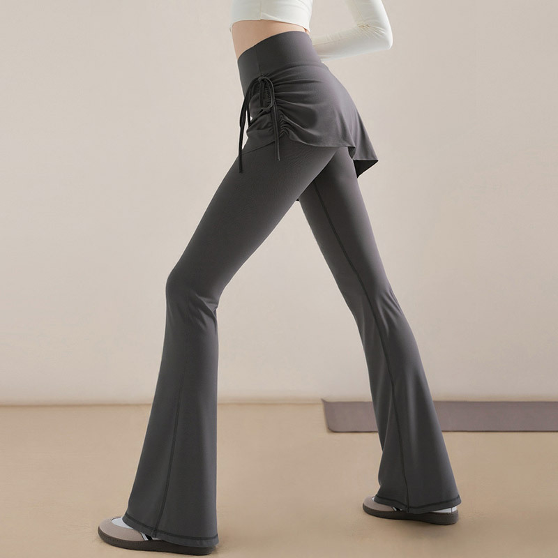 Yoga Pants Shielding Skirt Outer Wear Fitness Suit Women's Running Pants Yoga Shark Pants Fake Two-piece Sports Pants Women's plus size