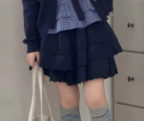 女童2025秋季新品学院风毛衣衬衫半身裙三件套中大童春秋针织|undefined