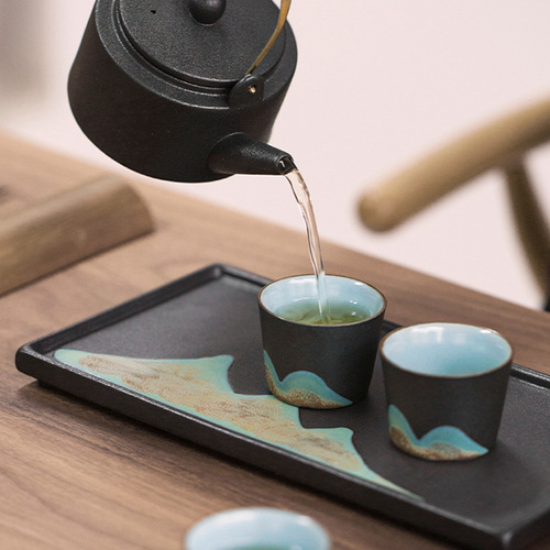 Lift kettle ceramic teapot kung fu warm tea stove single pot tea boiler candle heating base coarse ceramic tea warm tea stove set