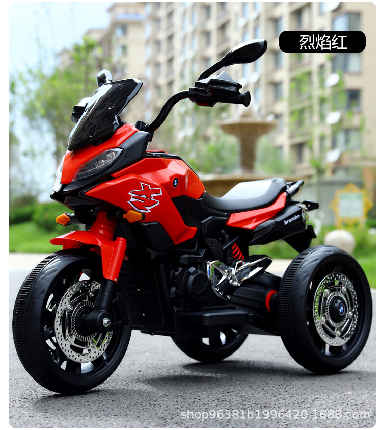 Motocicleta eléctrica para niños batería de doble tracción triciclo bebé coche de juguete para niños de 3 - 12 años