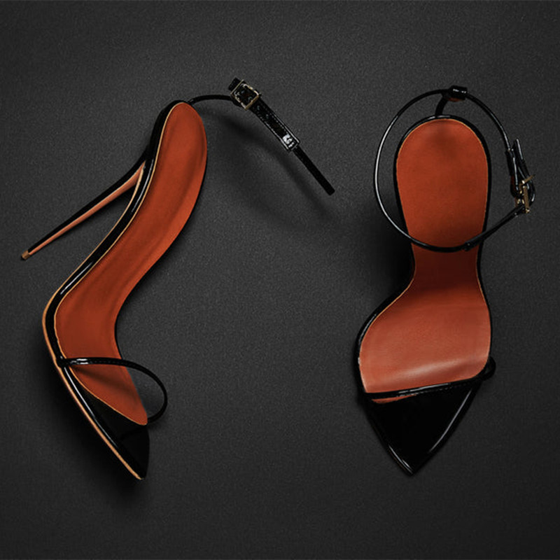 Sandales de tacones altos europeos y estadounidenses transfronterizos sandales romanas de moda con hebillas finas súper tacones altos mujeres sandales
