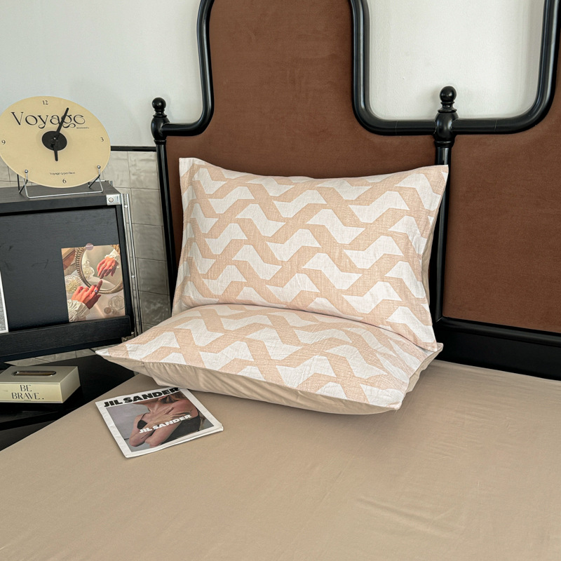 Funda de almohada de hilo de tres capas de algodón de nuevo estilo 2025, un par de mangas de forro simple de algodón de 48cm x 74cm