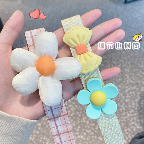 Internet celebrity children's broken hair stickers, flower love stickers that do not hurt hair, new style girls' cute and sweet bangs stickers