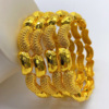 Metal gold bracelet for bride, accessory, India, light luxury style, wholesale